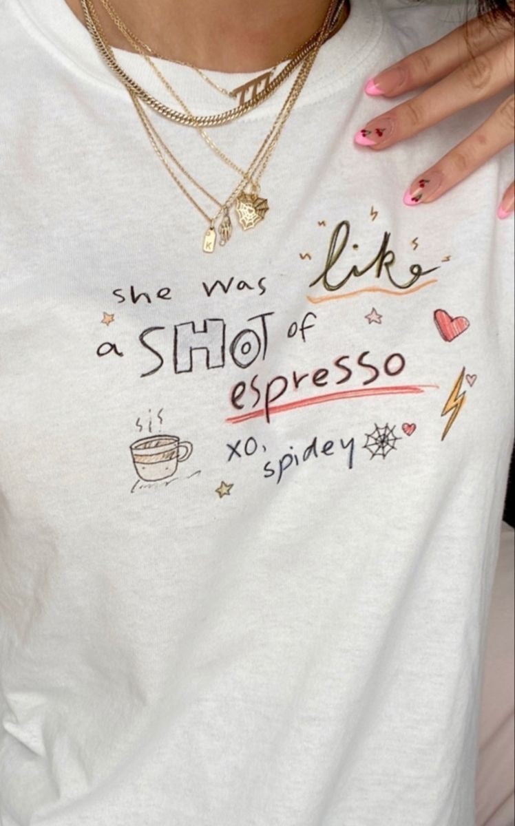 Hand Painted Espresso Oversized Tshirt
