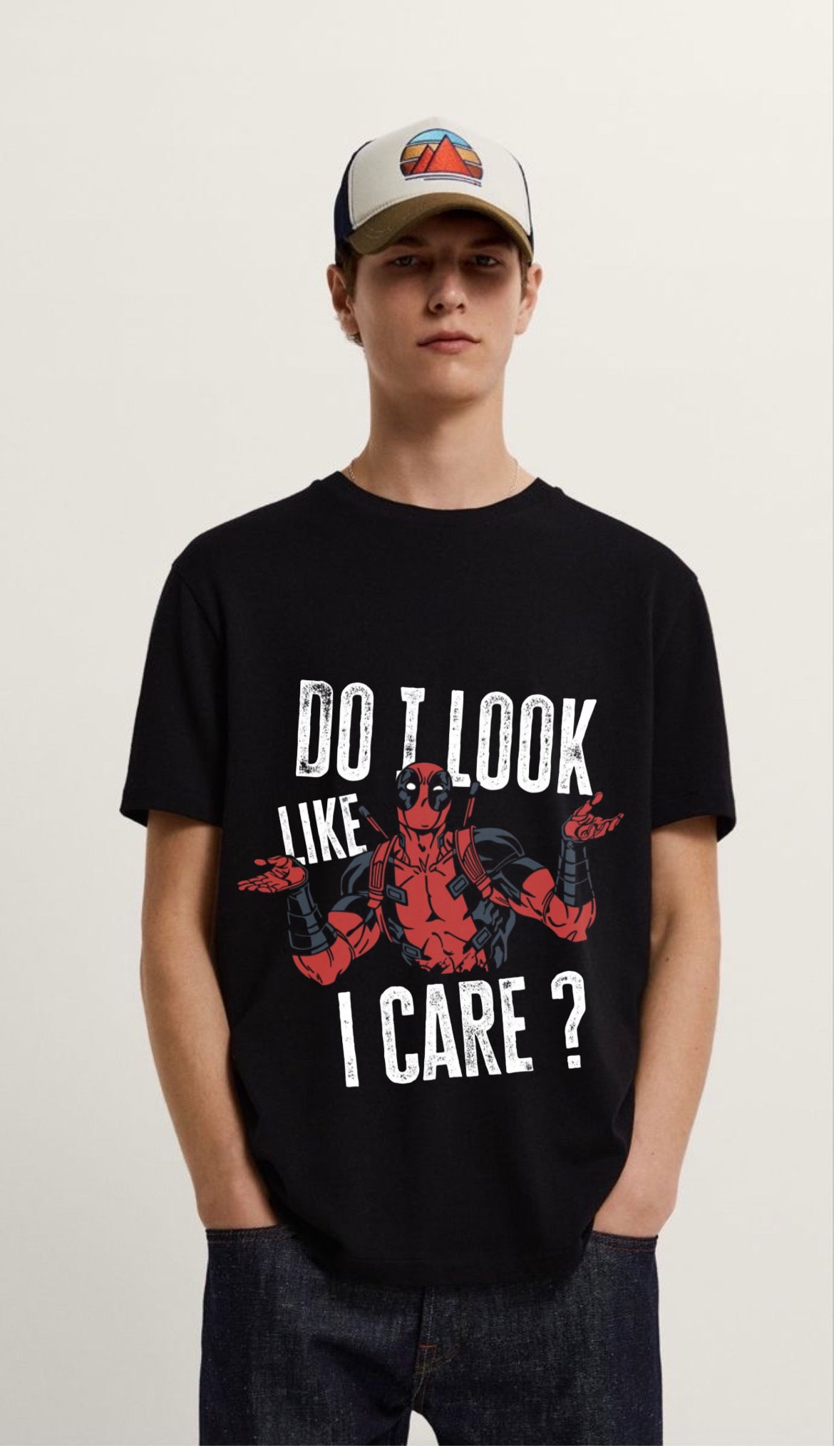 Bold & Unapologetic: 'Do I Look Like I Care?' Hand-Painted Tee