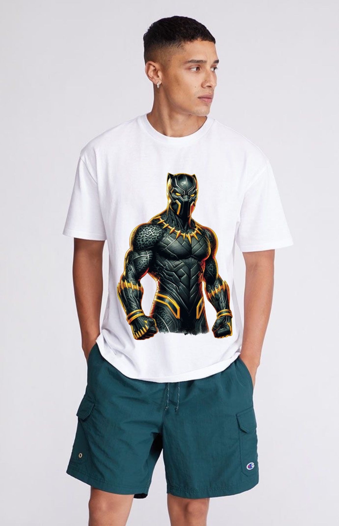 Fierce and Bold: Hand-Painted Black Panther T-Shirt