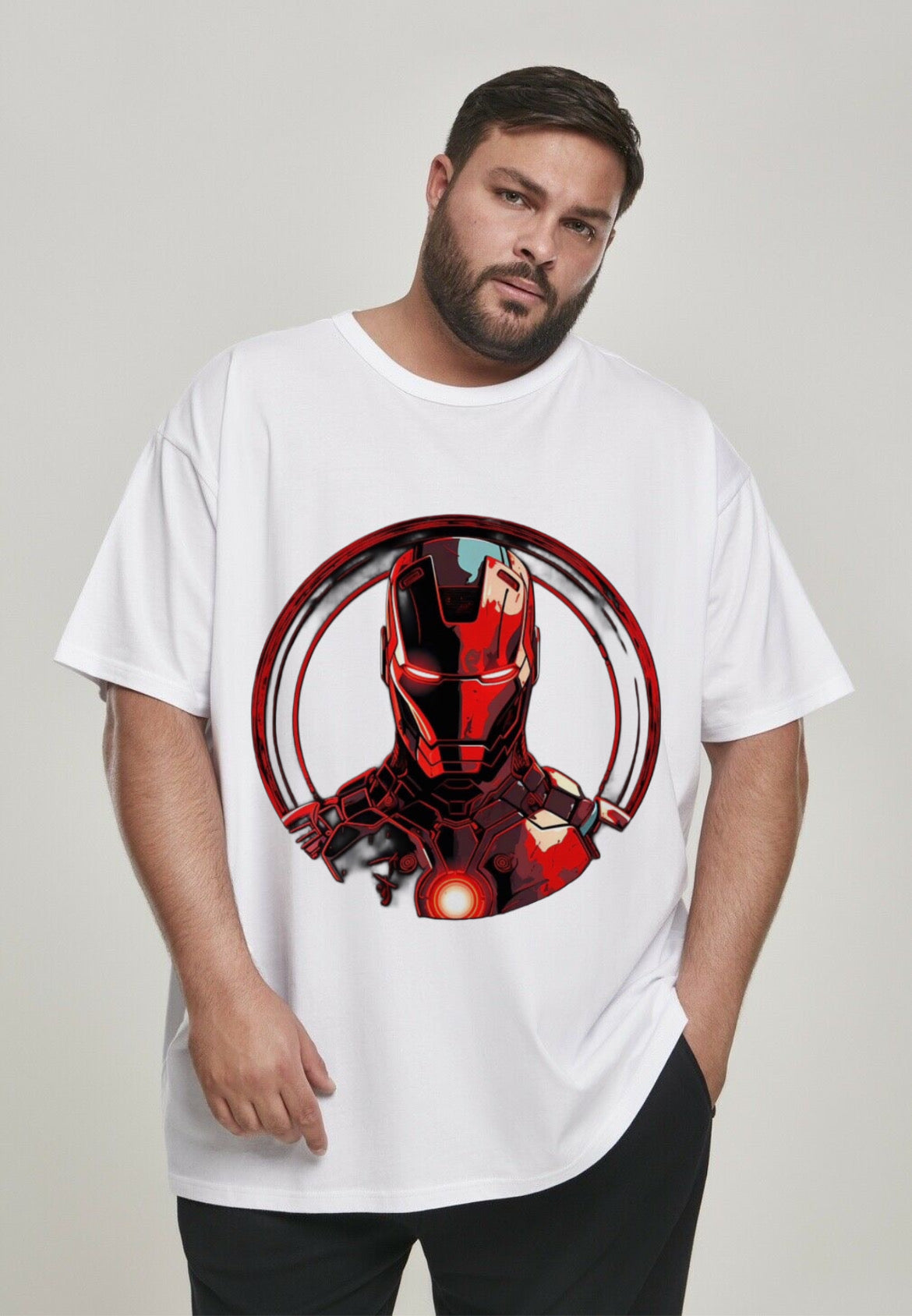 Unleash Your Inner Hero with Our Hand-Painted Iron Man T-Shirt